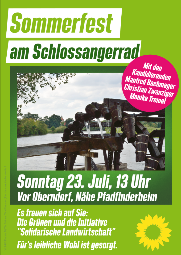 Einladung zum Sommerfest am Schlossangerrad 2023