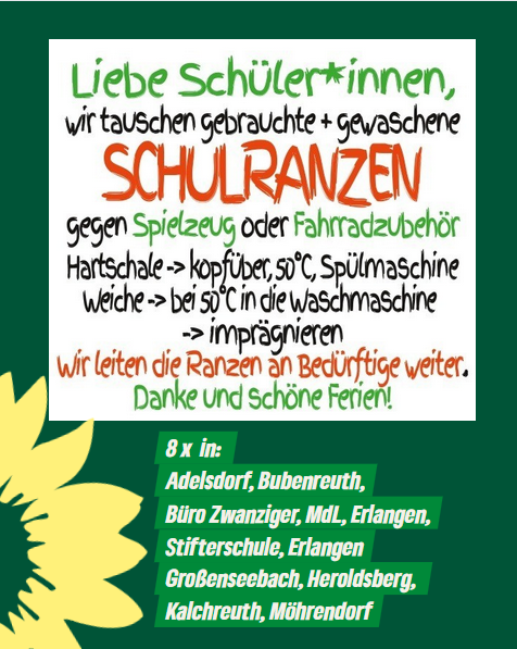 Schulranzen-Spenden gesucht